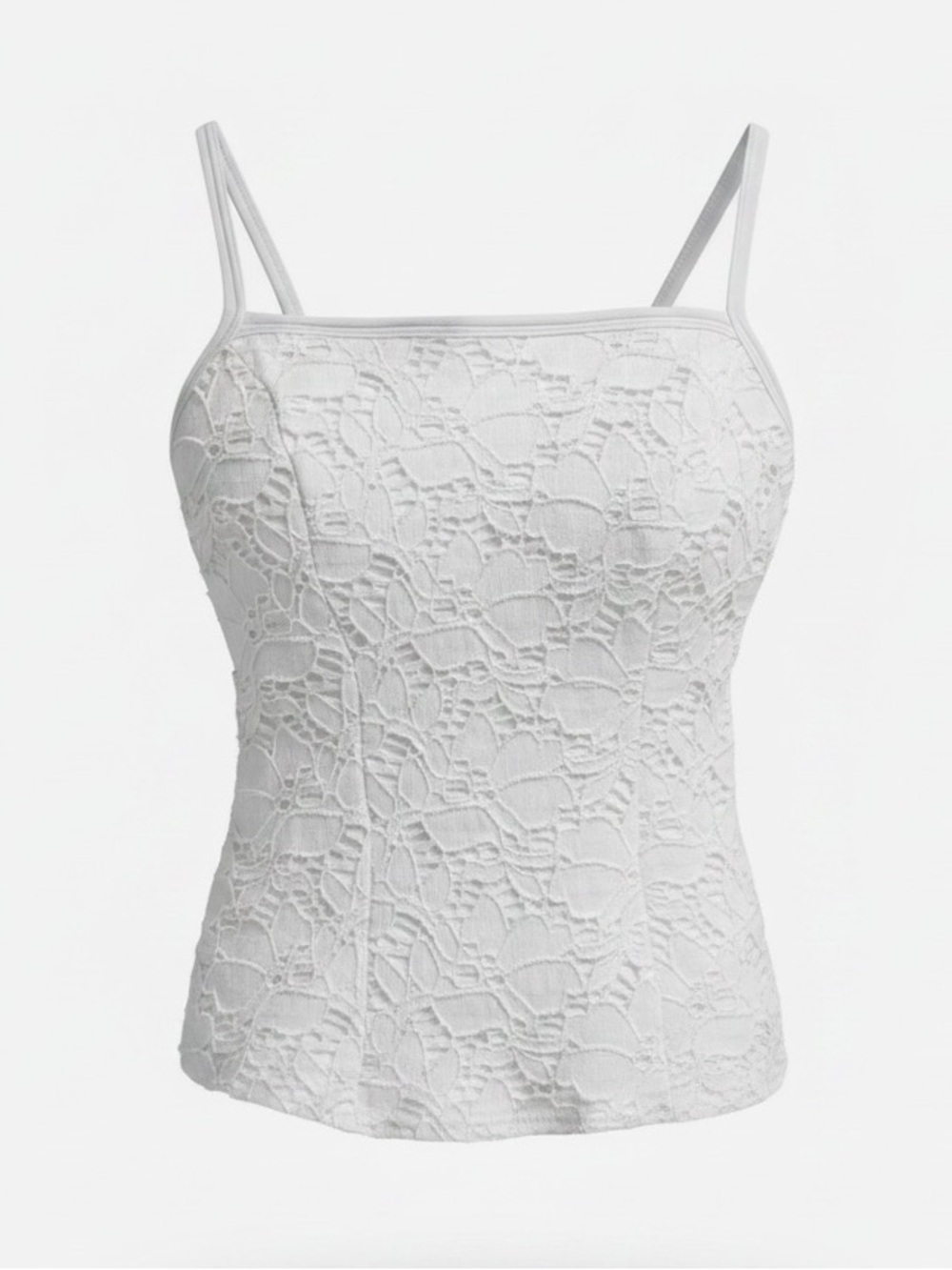 Carlisle White Floral Lace Camisole Top Size Medium